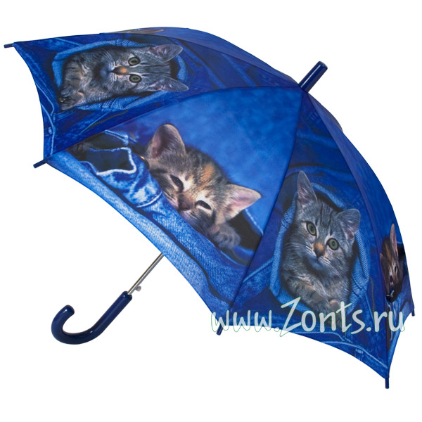 Детский зонтик-автомат с изображением забавных котят Happy Rain 78709