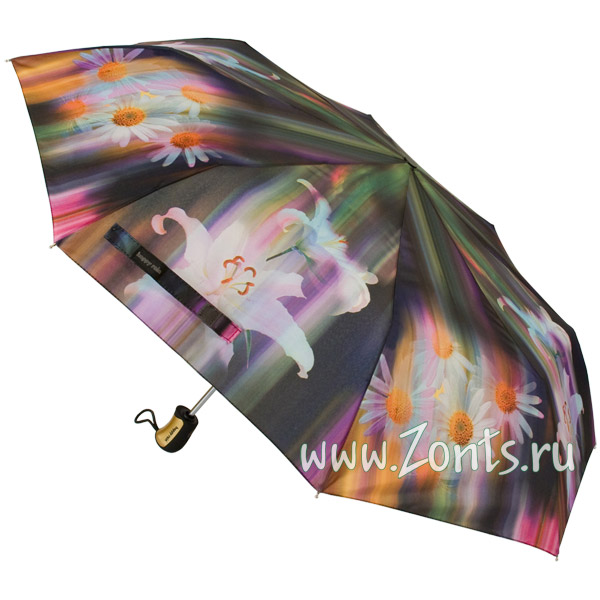 Зонт с цветами автоматический Happy Rain 80536-03