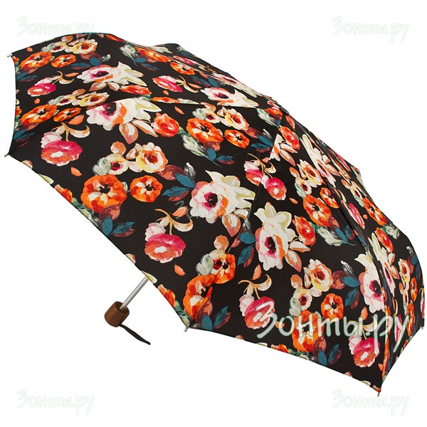 Удобный женский зонт Fulton L354-2238 Candy Floral Minilite-2 с цветочным узором