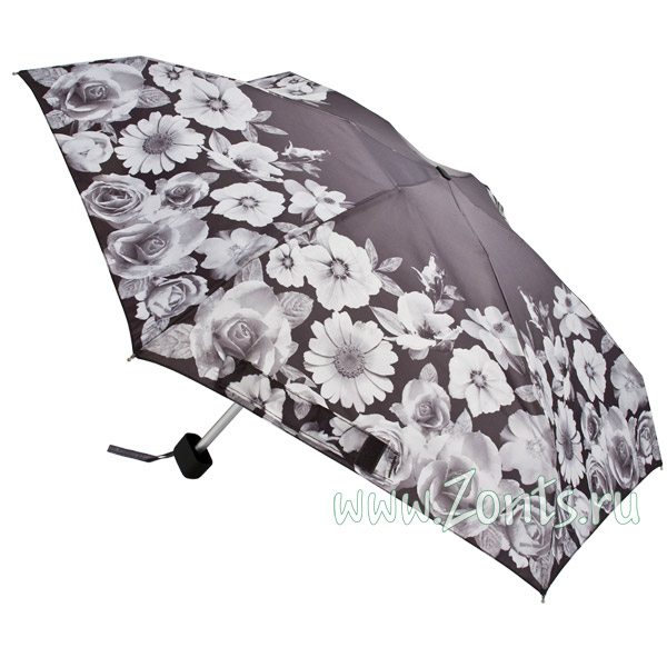 Маленький женский зонт Fulton L501-2232 Photo Magnolia Tiny-2 с белыми цветами
