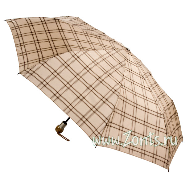 Светло-коричневый зонтик в клеточку Zest 53622-05