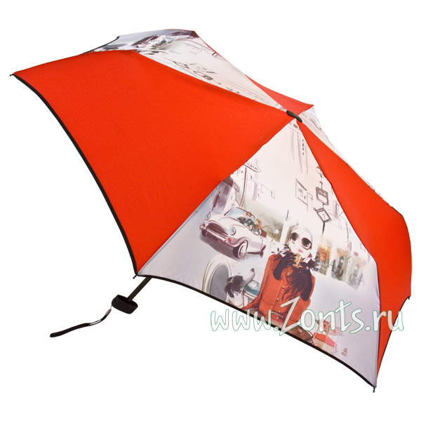 Компактный зонтик с рисунком Девушка в Нью-Йорке Zest 23515-134A