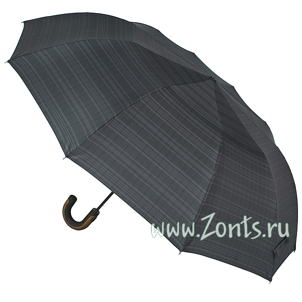 Клетчатый мужской зонт синий Zest 42663-04