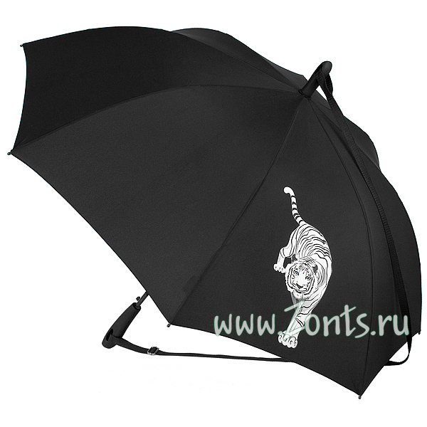 Зонт трость с белым тигром Nex 31611-12