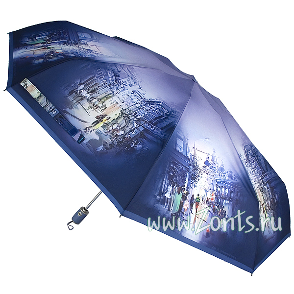 Синий зонтик женский складной Zest 24985-153B