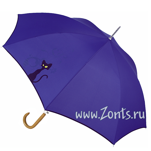 Синий зонт трость с кошкой Airton 1622-04