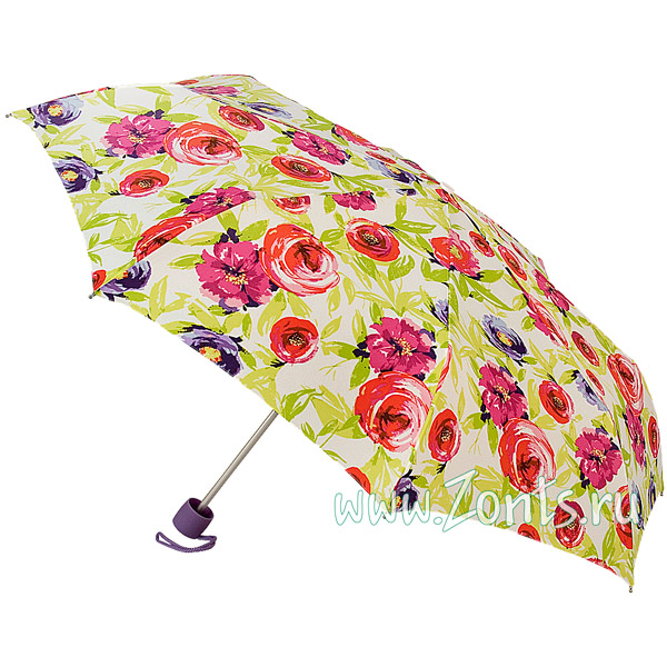 Зонт женский Fulton L354-2299 Rose Garden Minilite-2 с пластиковой ручкой