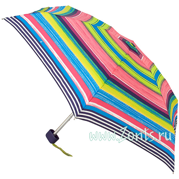 Прочный женский зонтик Fulton L501-2293 Beach Stripe Tiny-2 с ветроустойчивой конструкцией