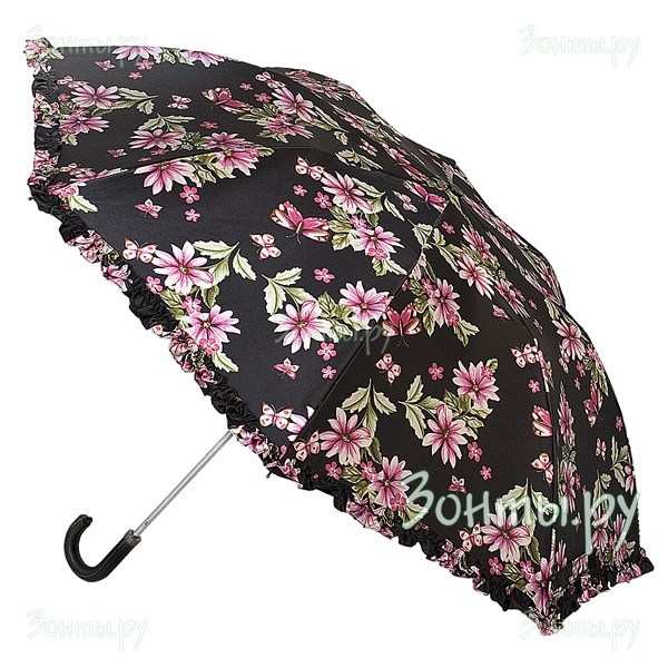 Красивый женский зонтик Fulton L731-2302 Oriental Butterfly Contessa-2 с цветочным узором