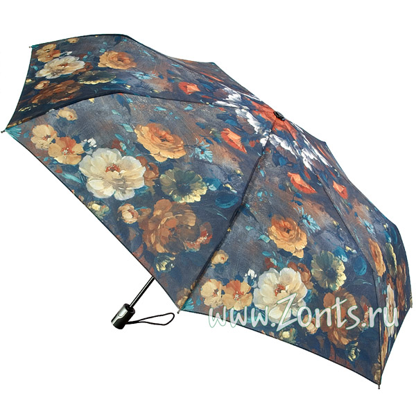 Женский зонтик с цветочками Три слона 361-12