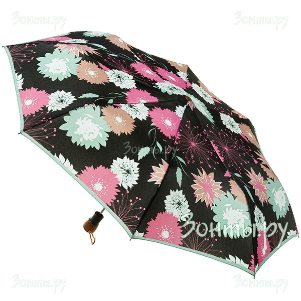 Удобный женский зонт Airton 3635-73 с узором в виде георгинов