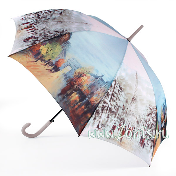 Стильный зонт трость с рисунком Zest 21625x-38B
