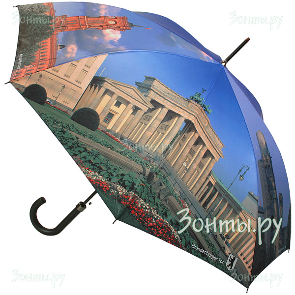 Зонт-трость с принтами Берлина Doppler 74057 BE Berlin