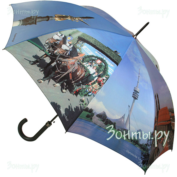 Зонт-трость с принтами Мюнхена Doppler 74057 MU Munchen