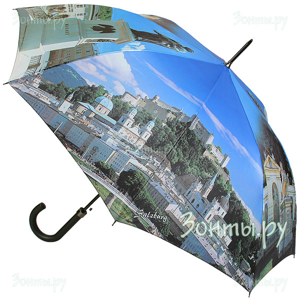 Зонт-трость с  принтами Зальцбурга Doppler 74057 SA Salsburg