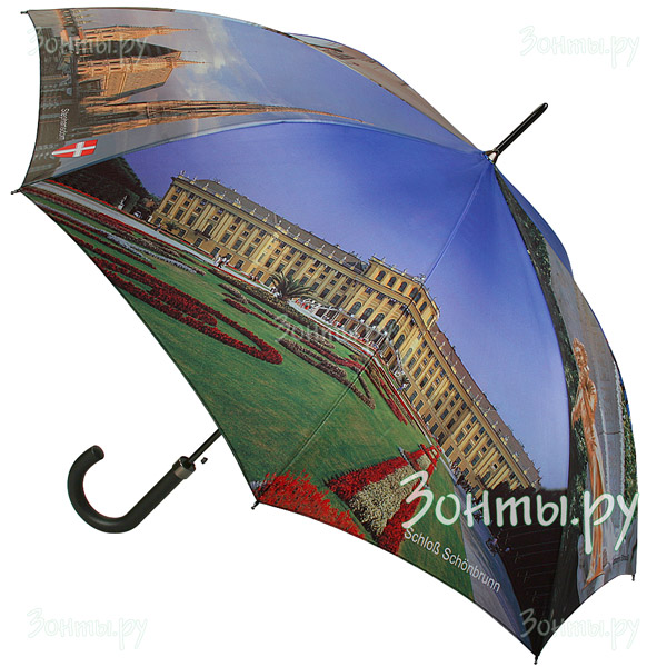Зонт-трость с принтами города Вены Doppler 74057 WI Wien