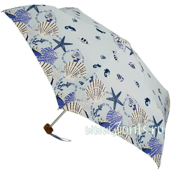 Удобный женский зонт Fulton L350-2138 Sea Shell Ultralite-2 небольшого размера