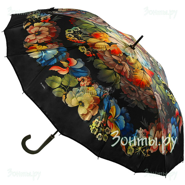 Женский зонт-трость с двойными спицами Три слона 3900-04