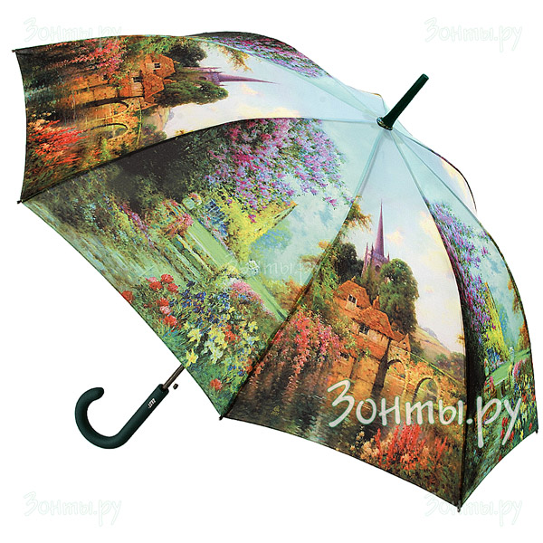 Зонтик-трость с рисунком замка Zest 21625x-135A