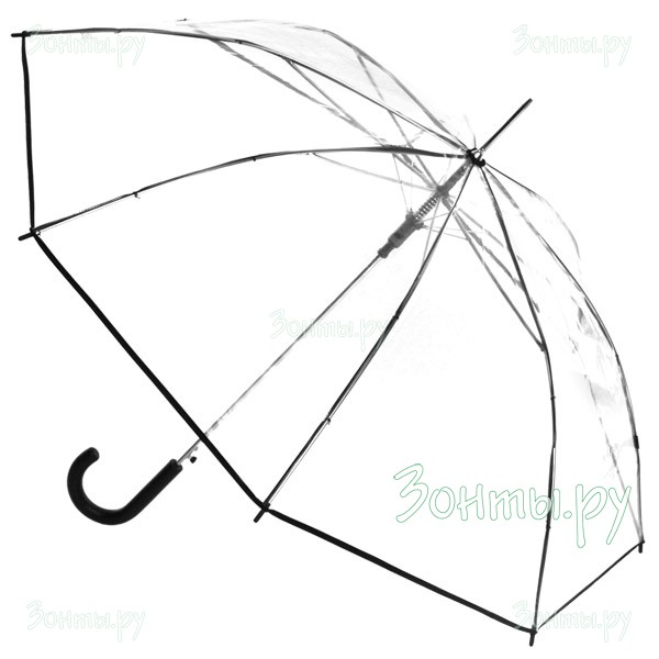 Зонт-трость с ручкой из пластика Happy Rain 70970-04 (прозрачный)