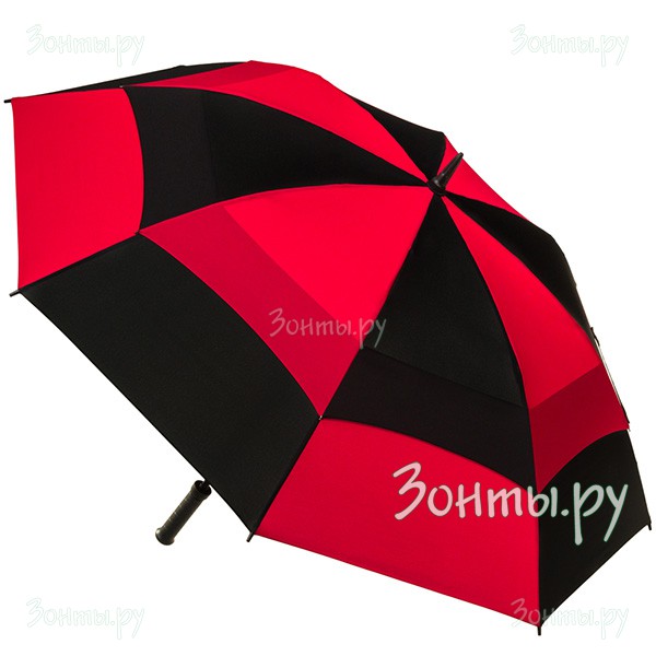 Большой зонт-гольфер Fulton S669-2168 RedBlack Stormshield с прорезиненной ручкой