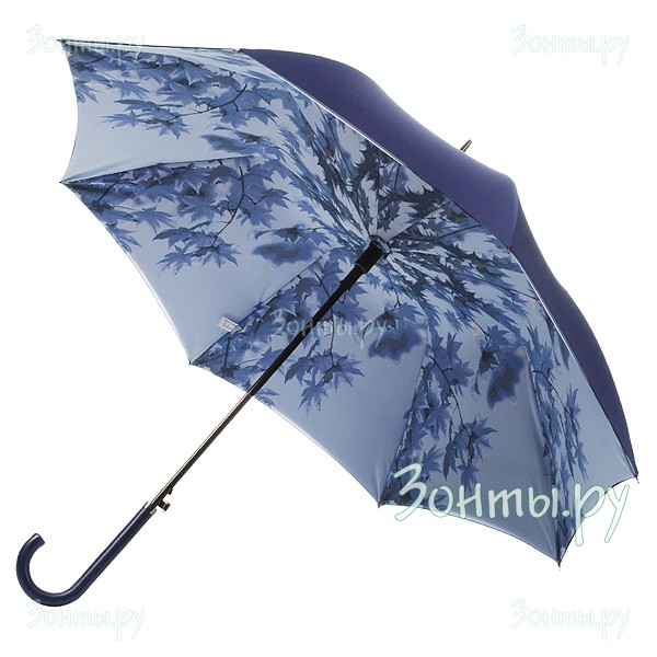 Синий женский зонт трость Fulton L754-2637 Falling Leaf