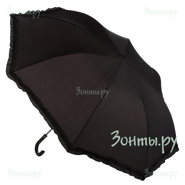 Изящный женский зонт Fulton L731-2635 Sequin Black Contessa-2 с рюшами и пайетками