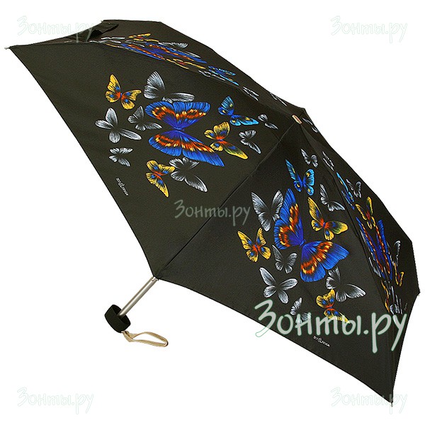 Женский плоский зонтик с мотыльками Zest 55516-24
