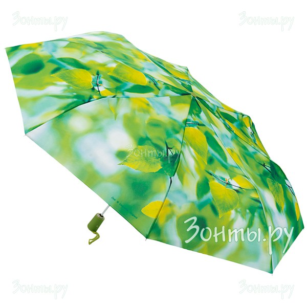 Зонт женский с листьями на куполе Zest 23715-302