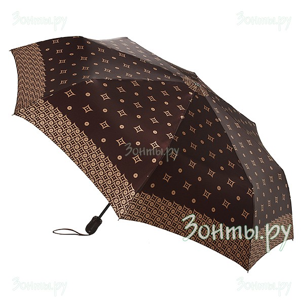 Блестящий коричневый зонт Doppler 74660 FGD-06 с рисунком