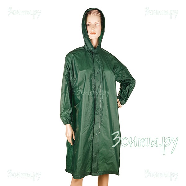 Зеленый плащ дождевик с капюшоном Ame Yoke UM-125005