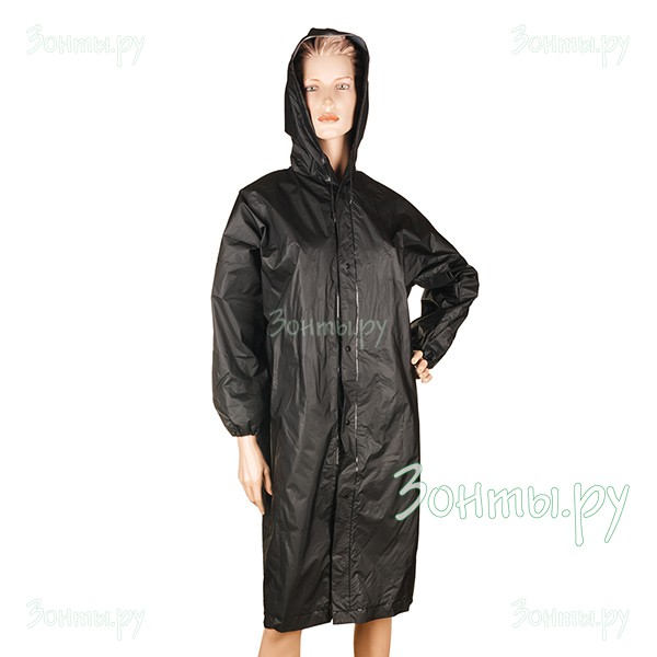 Черный плащ дождевик с капюшоном Ame Yoke UM-125007