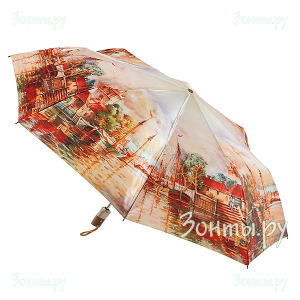 Женский зонтик из блестящей сатиновый ткани  Zest 23744-326