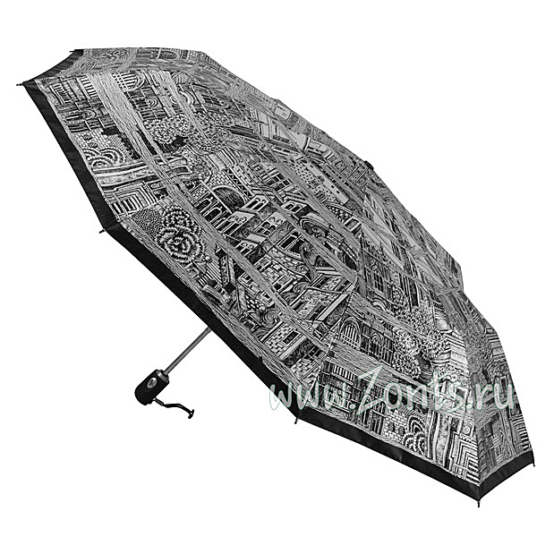 Зонт с серебристым белым рисунком Zest 23944-93B