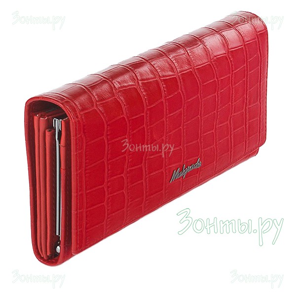 Кожаный большой кошелек женский Malgrado 72032-3-43702 Red