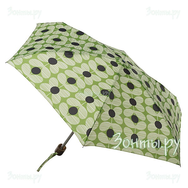 Плоский компактный зонт Orla Kiely L744-2780 Daisy Stem Sage
