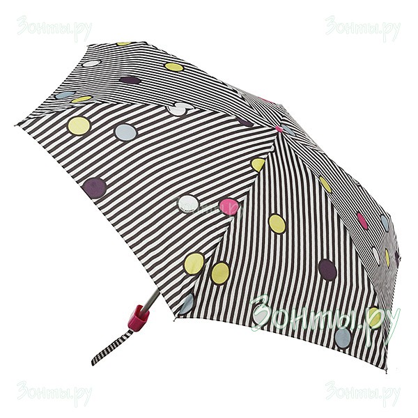 Маленький дизайнерский зонтик Lulu Guinness L717-2782 Spot on Stripe