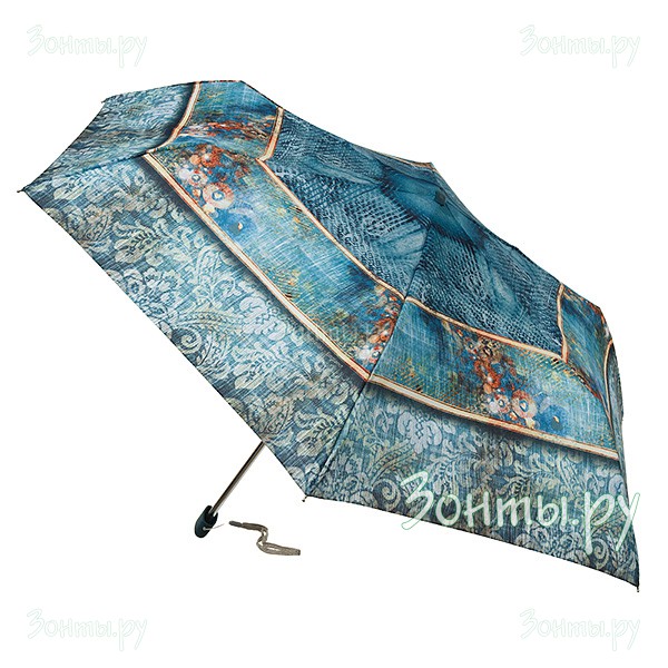 Компактный женский зонт Zest 23515-372 с голубым узором