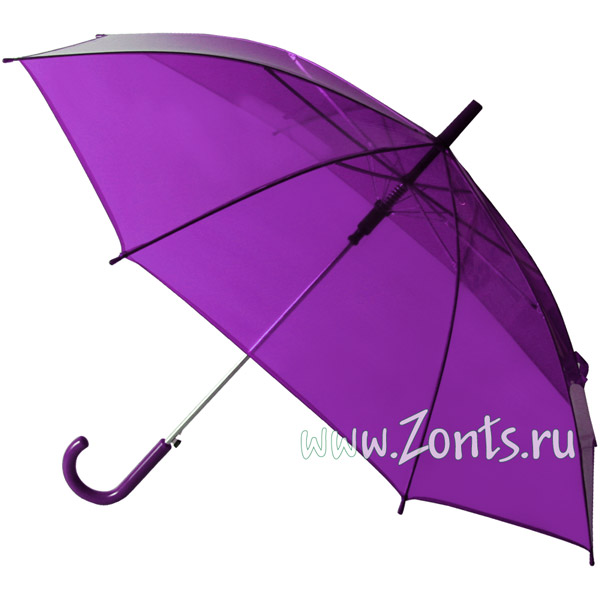 Прозрачный фиолетовый зонт трость Perletti 1010-07 New Basic