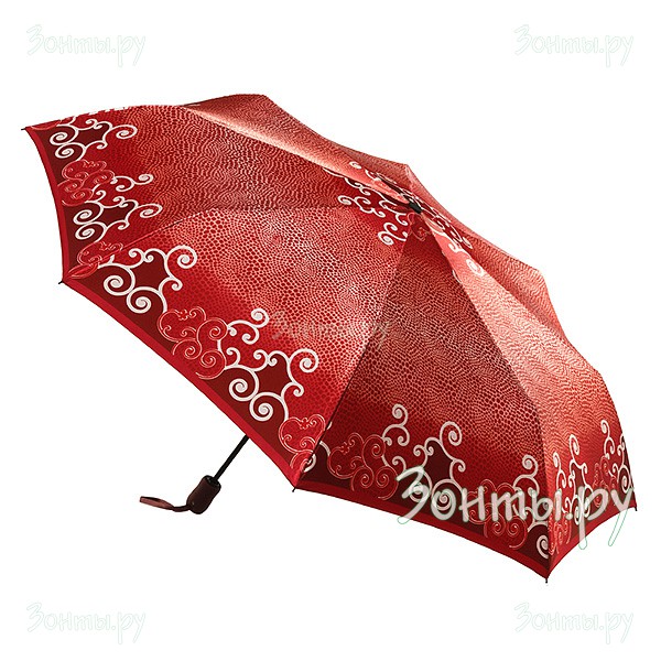Сатиновый красный зонт Doppler 74660 FG19-01 с узором