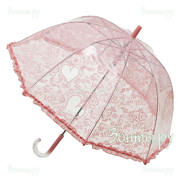 Прозрачный маленький зонт с розовыми рюшами Airton 1651-17