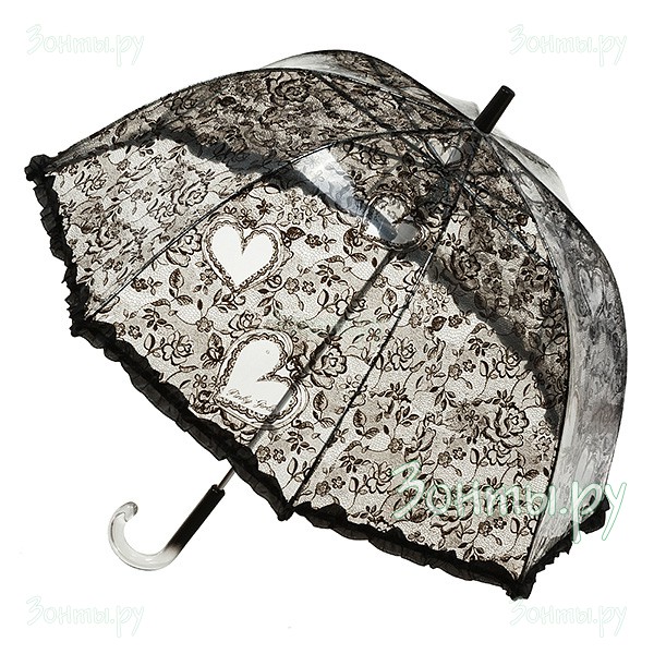 Прозрачный маленький зонтик с черными рюшами Airton 1651-20