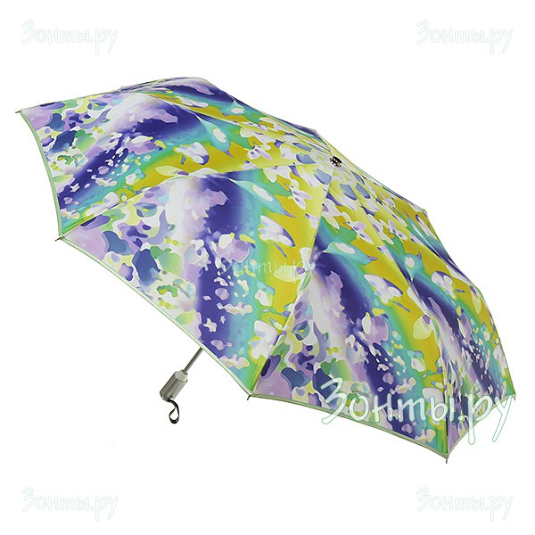 Женский зонт с дизайнерским акварельным узором Stilla 677/1 midi