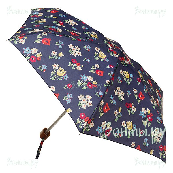 Плоский дизайнерский зонт для женщин Cath Kidston L521-2946 Paradise Bunch Indigo