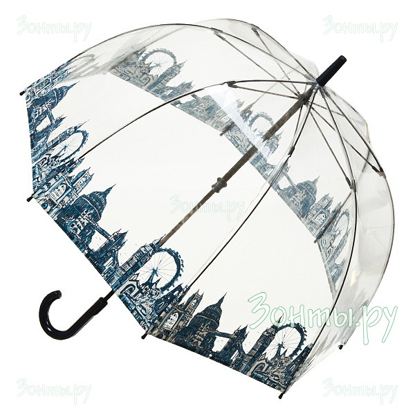 Прозрачный женский зонт-трость Fulton L042-3042 London Icons Birdcage-2