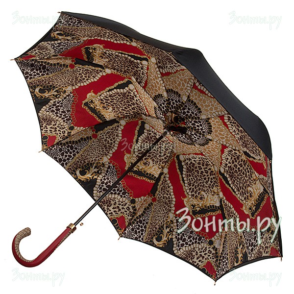 Женский зонт-трость Stilla 669 double Black handle R с двойным куполом