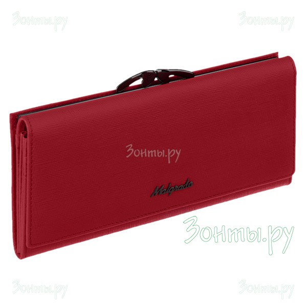 Кожаный матовый кошелек Malgrado 72031-13801D Red