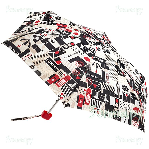 Женский дизайнерский мини зонт Lulu Guinness L717-3075 London
