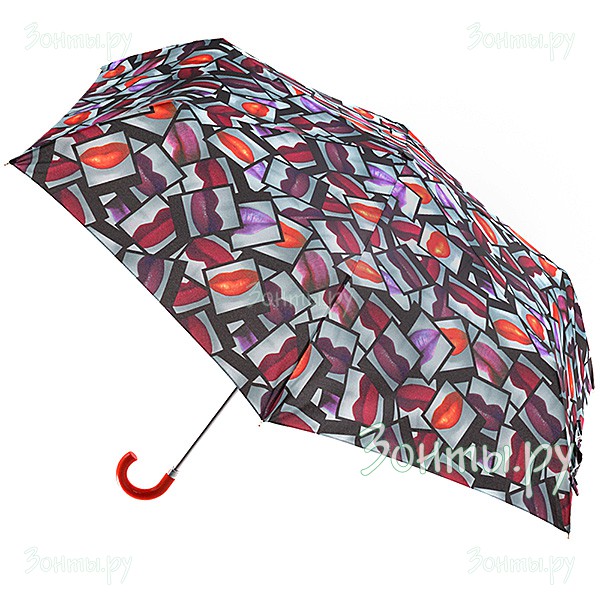 Женский зонт дизайнерский Lulu Guinness L718-3078 Lips Polaroid
