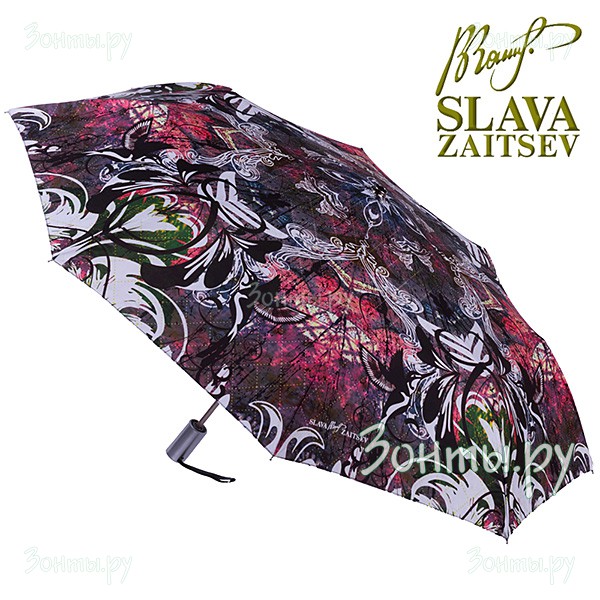 Женский зонт Слава Зайцев SZ-057 mini с дизайнерским рисунком